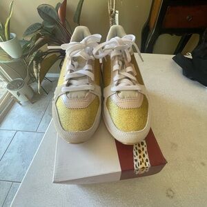 Puma Kids Gold Glitter Low-Top Sneakers